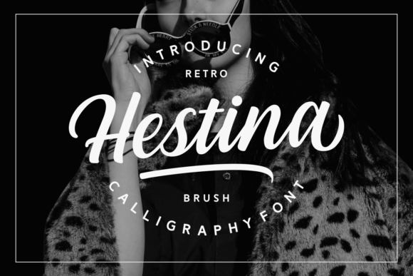 Hestina Typeface: Bold Brush Style for Branding